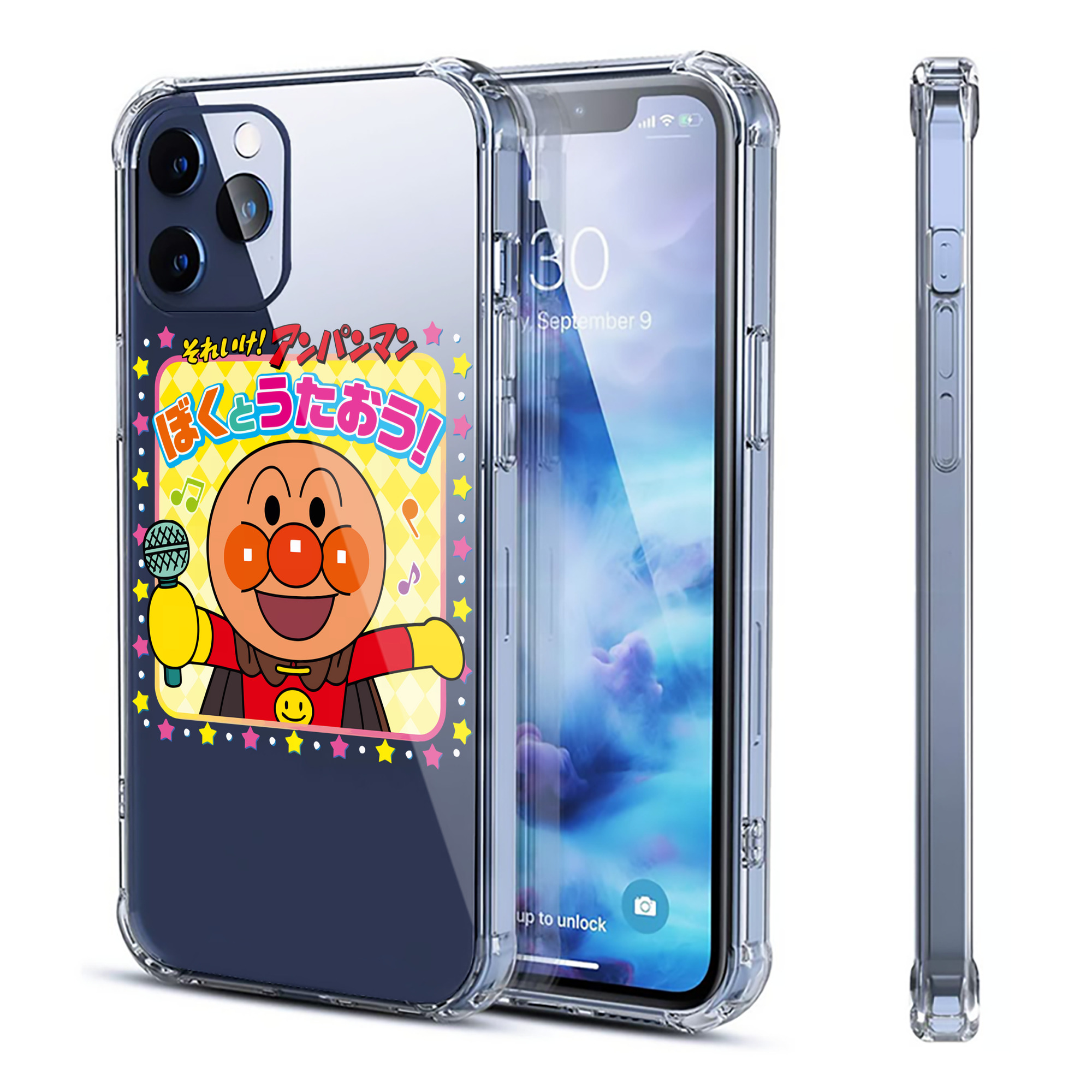 （画像用） アンパンマン Anpanman 【iPhone 12シリーズ対応】透明スマホケース（クリアソフトケース）